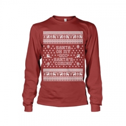 Christmas Santa's Coming - Ladies Sweatshirt